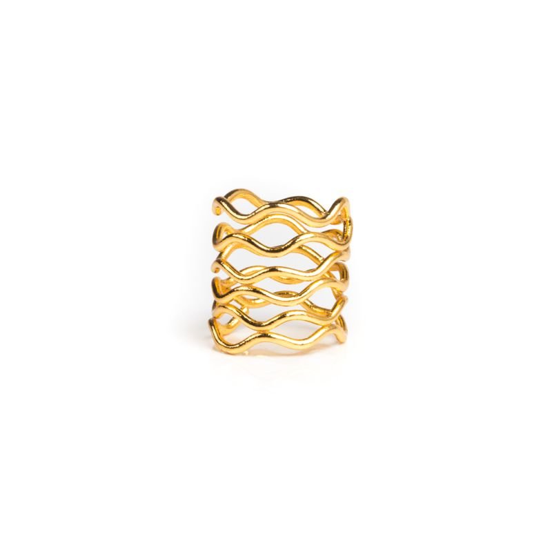 Anillo dunas baño oro Anillo dunas baño oro - Tomasa Joyas