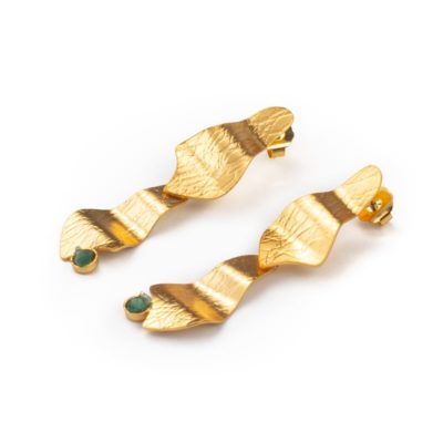 aretes lirio esmeralda