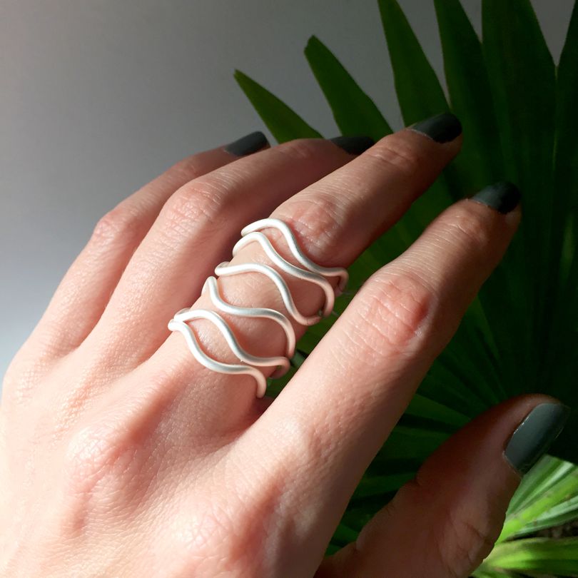 anillo dunas plateado modelo anillo dunas plateado modelo