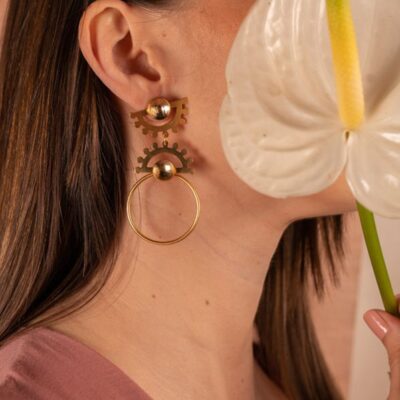 Aretes Vermell Modelo