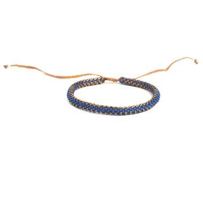 Pulsera miyuki rollito azul