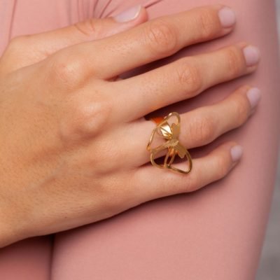 anillo morpho mariposa